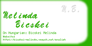 melinda bicskei business card